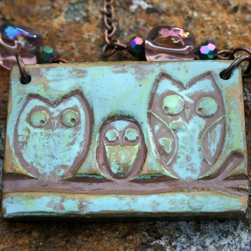 Little Owl Family Necklace