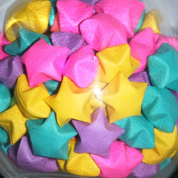 Origami Lucky Stars in Glass Bottle - Party Time