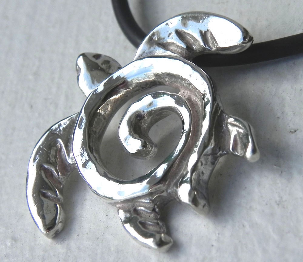 NECKLACE - Sea Turtle Totem Sterling Silver Necklace - Individually Handcrafted