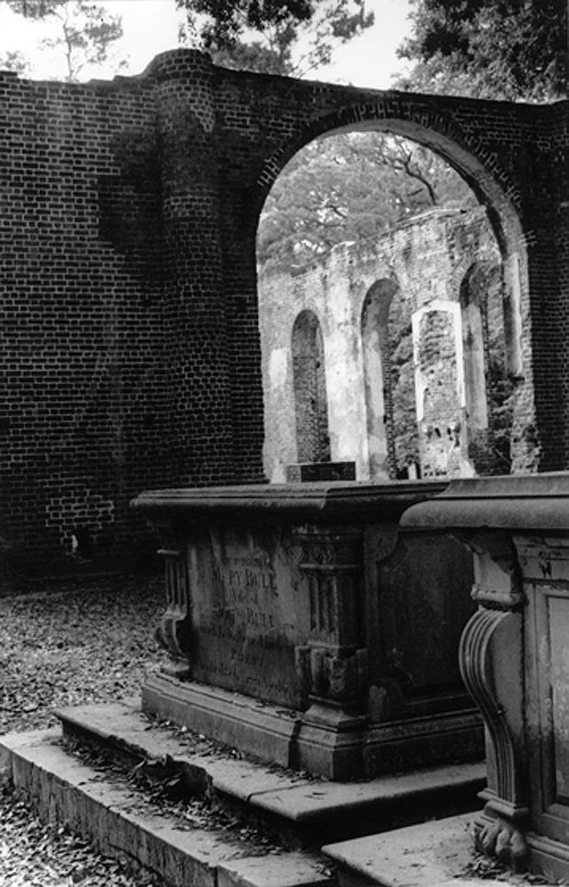 Sheldon Church Ruins and Graveyard no.2 (original black and white photograph, matted) - Halloween