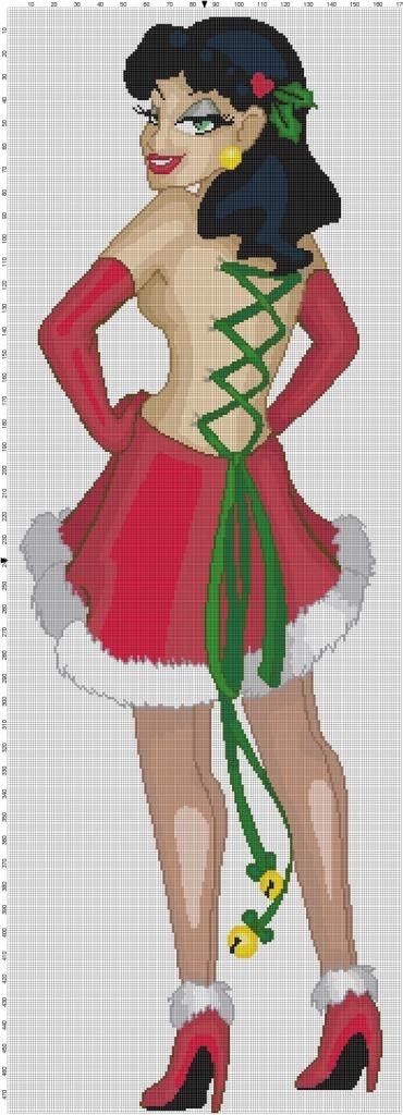 Corset Piercing Christmas Cross Stitch Pattern - Professional Pattern 