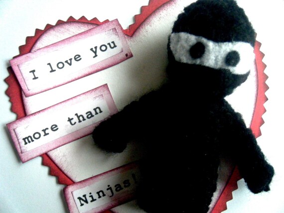Ninja Finger Puppet Valentine