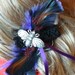 Hair Fascinator,  Insect Barrette, Barrette Feathers, Hair Decoration by mystic2awesome