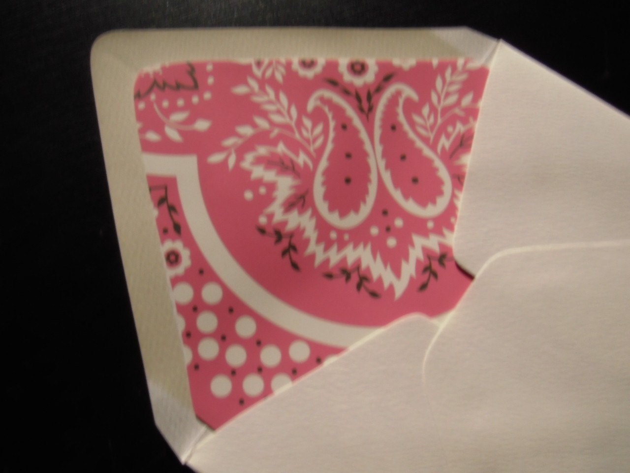 Handmade Upcycled Stationery Set- Valentines Bandana Hand Lined Envelopes Red Pink Fucshia