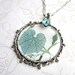 Botanical Leaf Necklace, blue