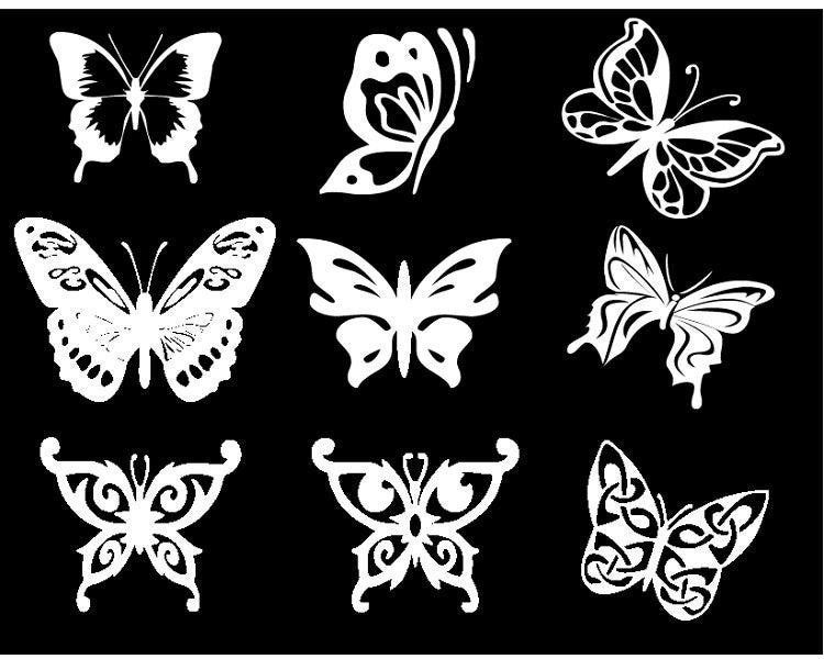 Small Single Butterfly Decal- YOUR CHOICE OF DESIGN and COLOR