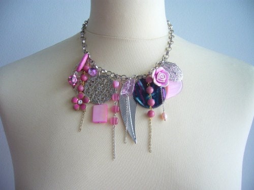 Pink heaven statement necklace