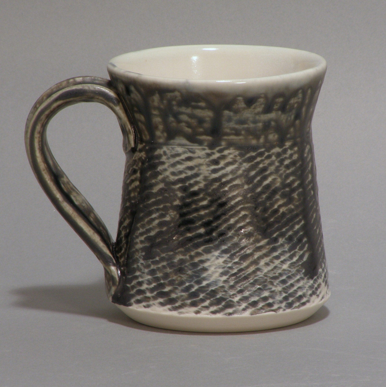 Porcelain Mug with Dark Blue Glaze