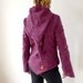 Pleats -  pixie coat, red maroon cotton canvas with full lining and pleated detail, size M
