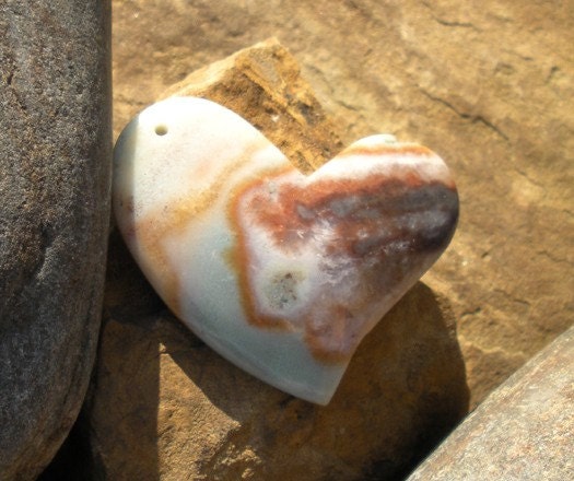 Take Another Little Piece of My Heart ... Amazonite ... focal bead