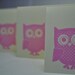 Cute cute Owl-  blank cards( Set of 4)