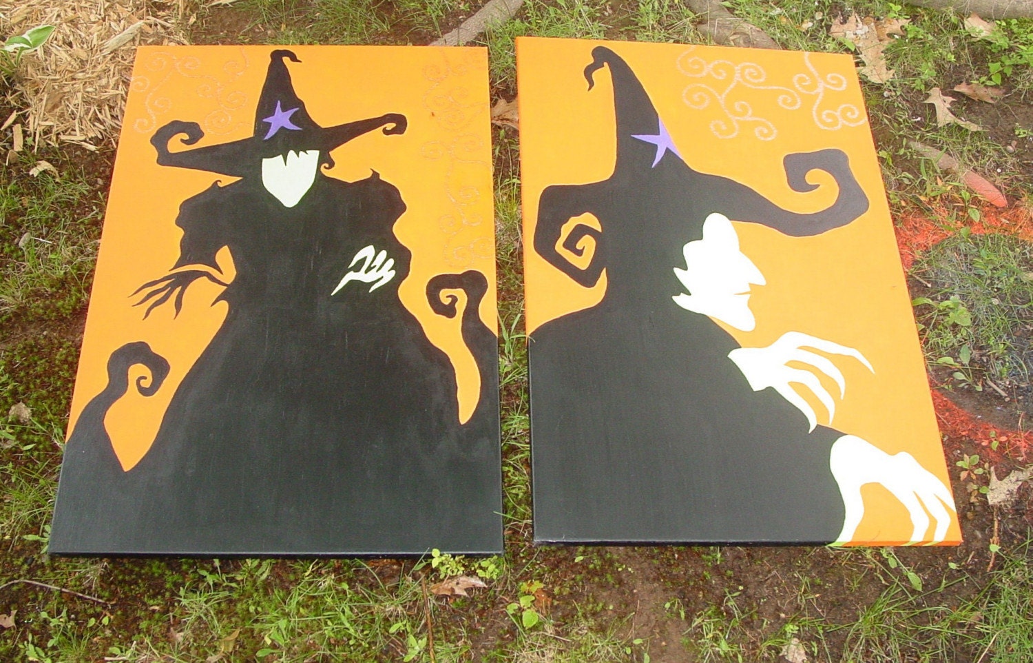 WICKED witch canvas arcylic painting wicked WITCH  of the  WEST from  wizard of OZ