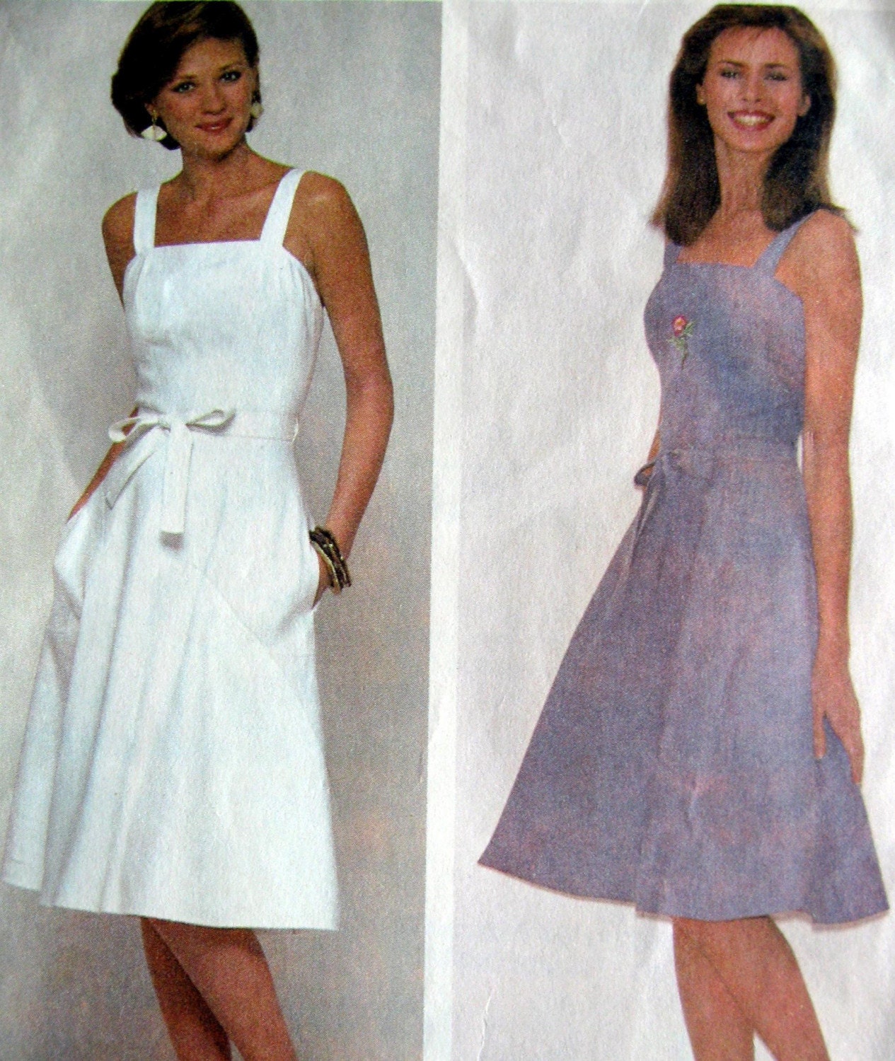 Vintage 1980s McCalls Misses Wrapped Sundress, Size 12, Bust 34
