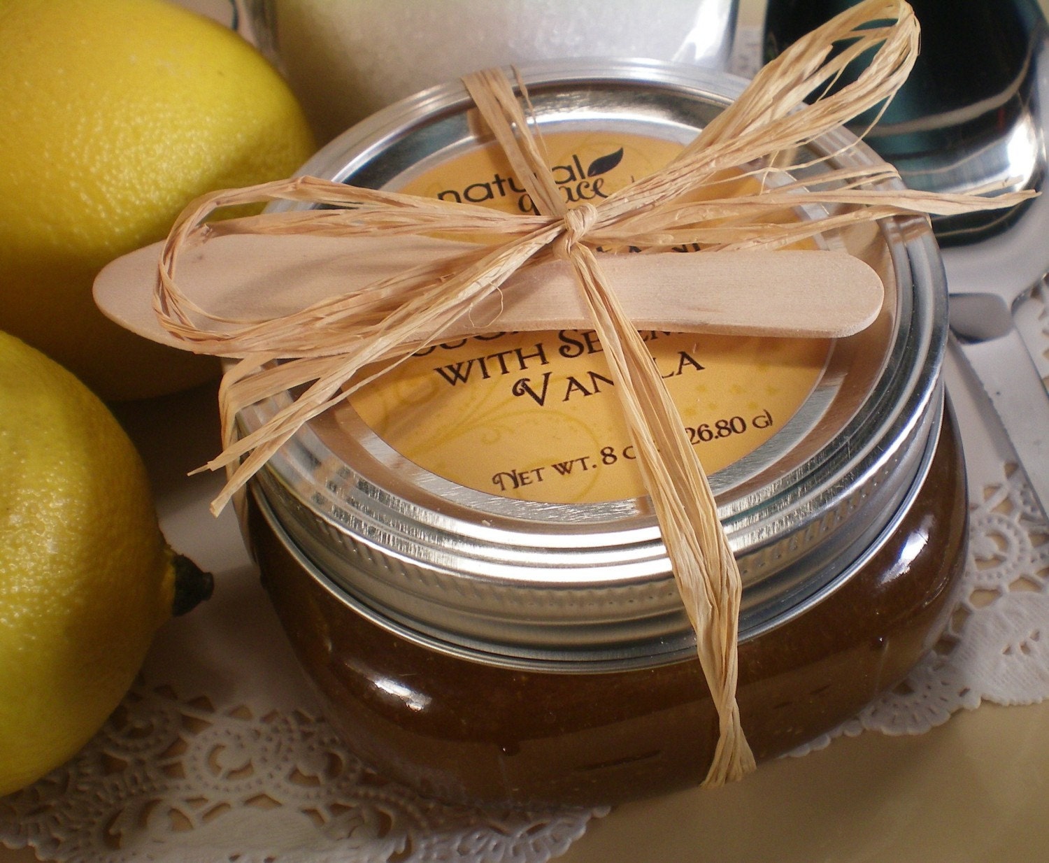 CHEFS HANDS SUGAR SCRUB with Sesame and Vanilla by Natural Grace