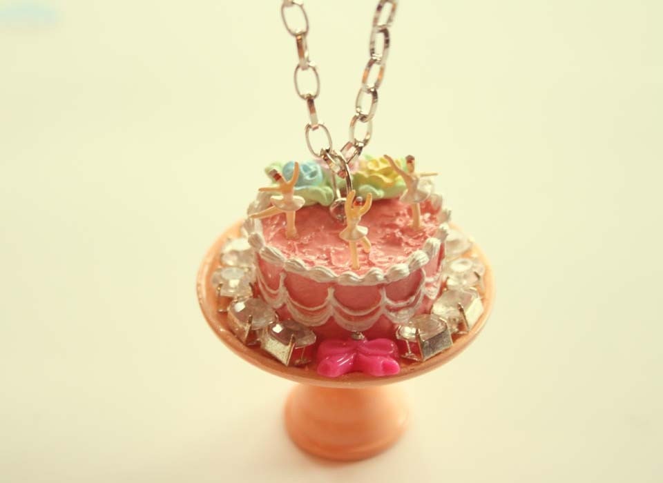 Ballerina cake necklace