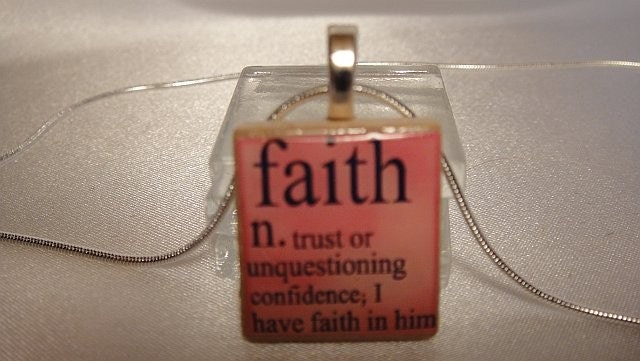 Faith Scrabble Tile Pendant Necklace