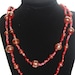 Double Strand Red Glass Beaded Necklace