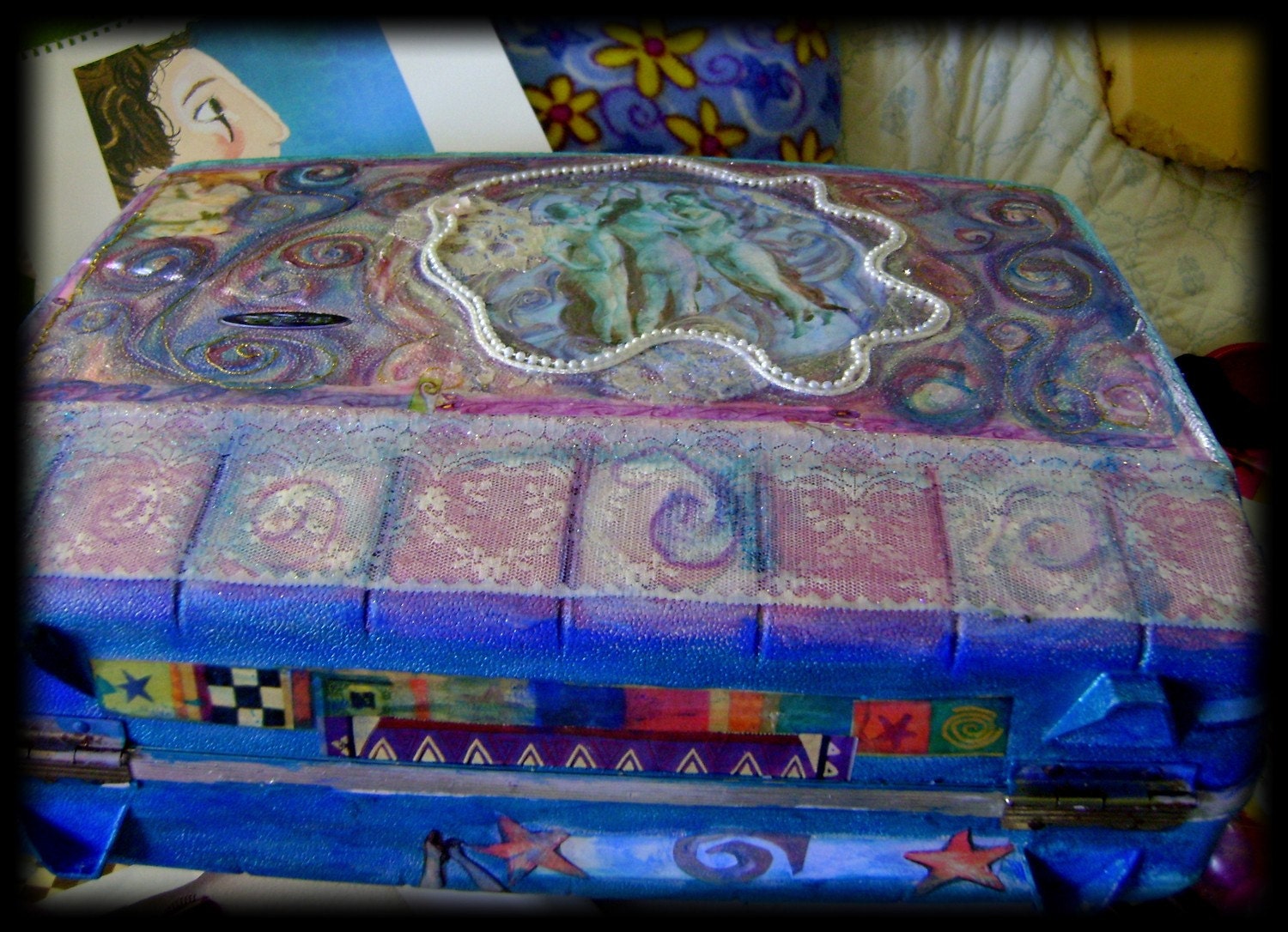 three graces fairie blessed suitcase