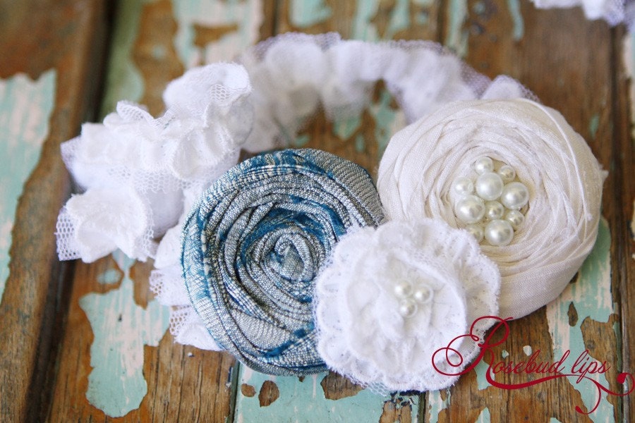 Blue Vintage Style Garter- Perfect gift for bride-to-be
