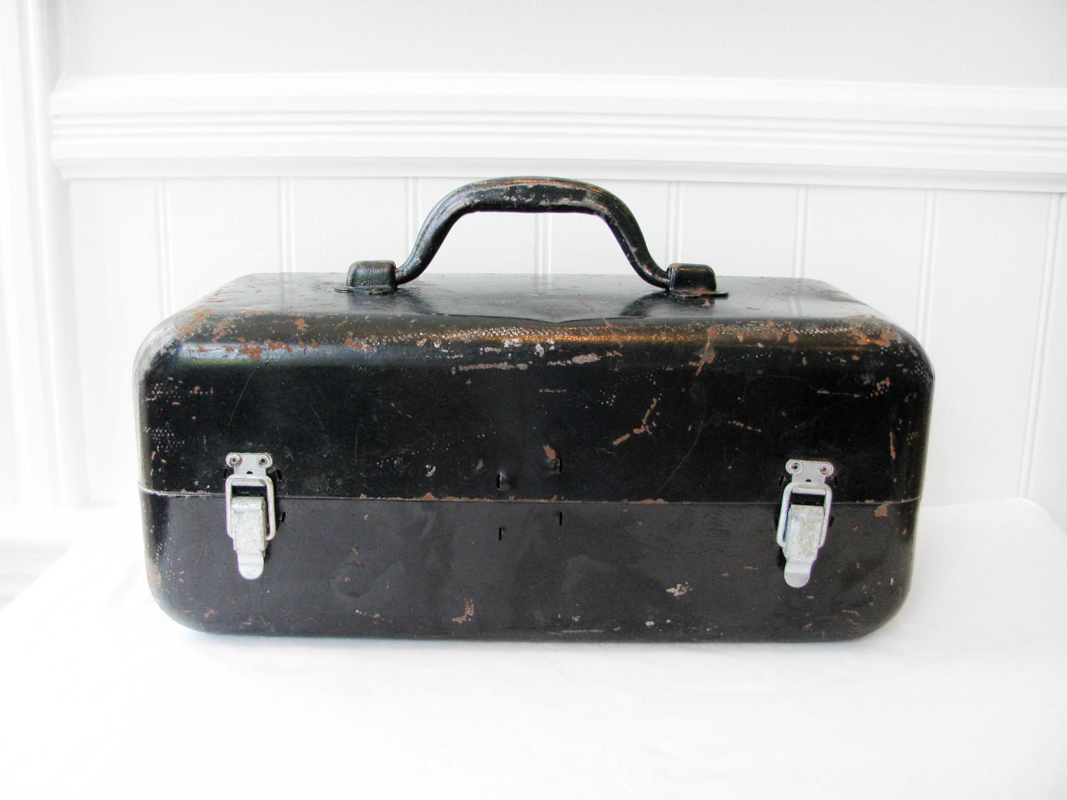 Industrial Vintage Black Tool Box