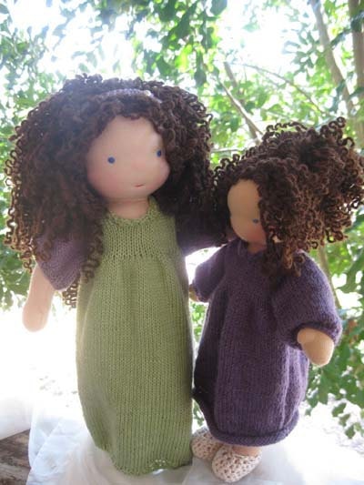 Susie and Gabriela  Waldorf style cloth dolls