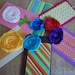 Gift Tags with Hand Made Fabric Flowers - Set of 6