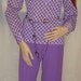 Vintage Sears Purple Polyester Pantsuit and Chain Belt - Vtg Size 12/14