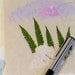 Hand Made Paper Cards--Fern Forest 1--Lavendar Sky with Hot Pink Sun
