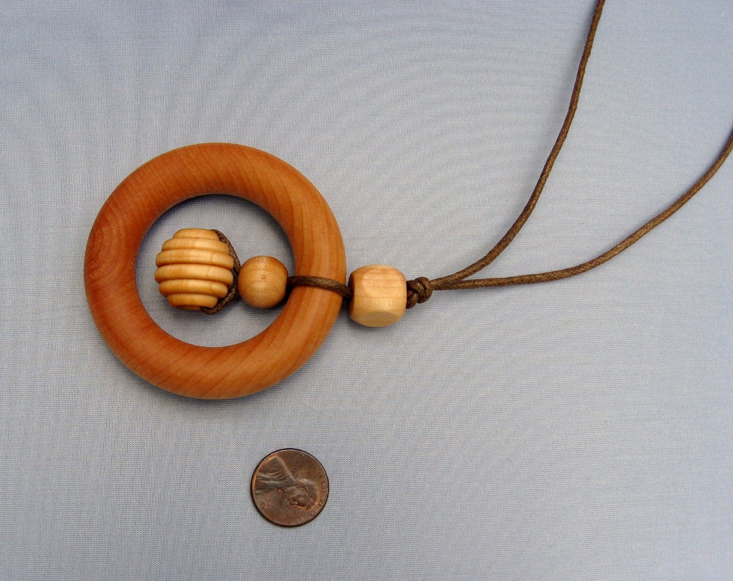 NEW ITEM: Happy Baby All Wood Teething Ring, Nursing Necklace