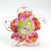 Tiger Lily Bloomkin Lampwork Ring - Angelfire Art Glass