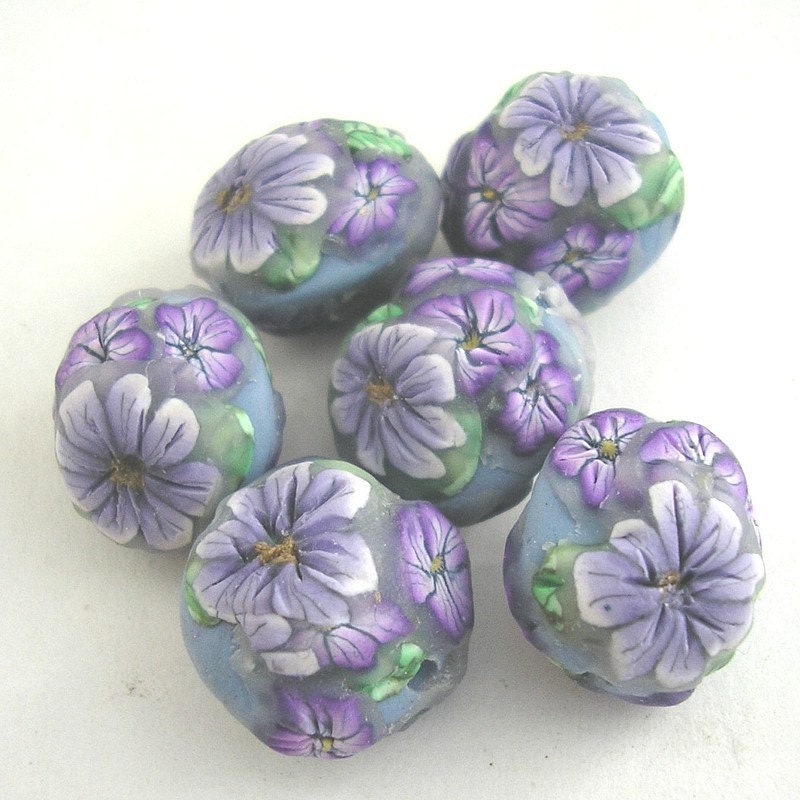 bumpy lavender beads