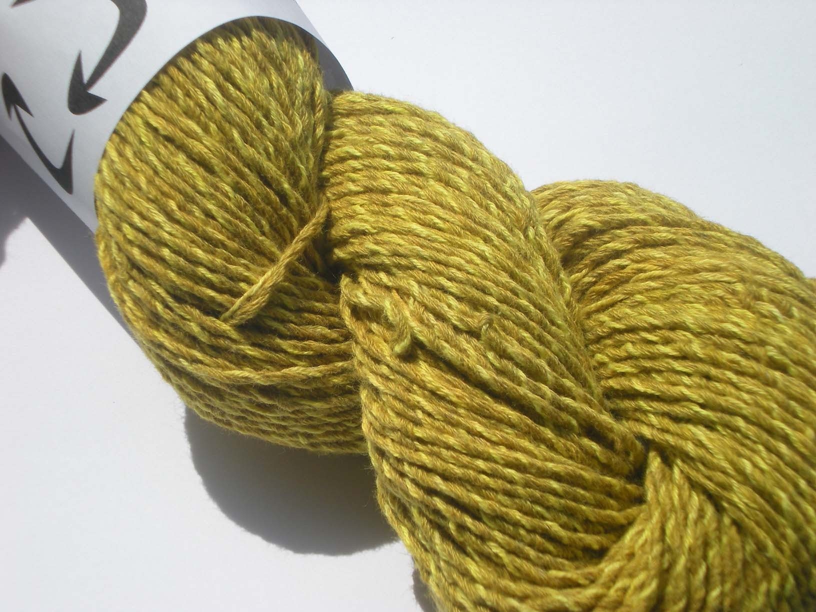 Hand Dyed, Recycled, Respun Cotton Yarn, Worsted Weight, 160 Yards No. 109