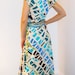 Azure Print V-Neck Dress - ON SALE