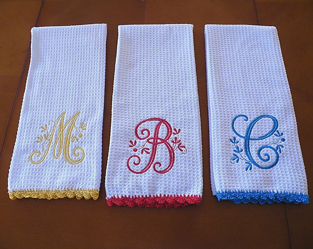 kitchen towels on Kitchen Towels   Preppy Monogram  Monogram Bridesmaid  Monogram