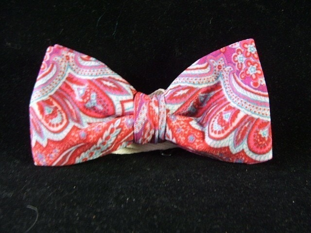 pink paisley tie. Hot Pink Paisley Designer Bow