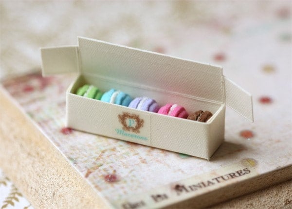 Dollhouse Miniature 1/12 Scale Assorted Macarons in Box