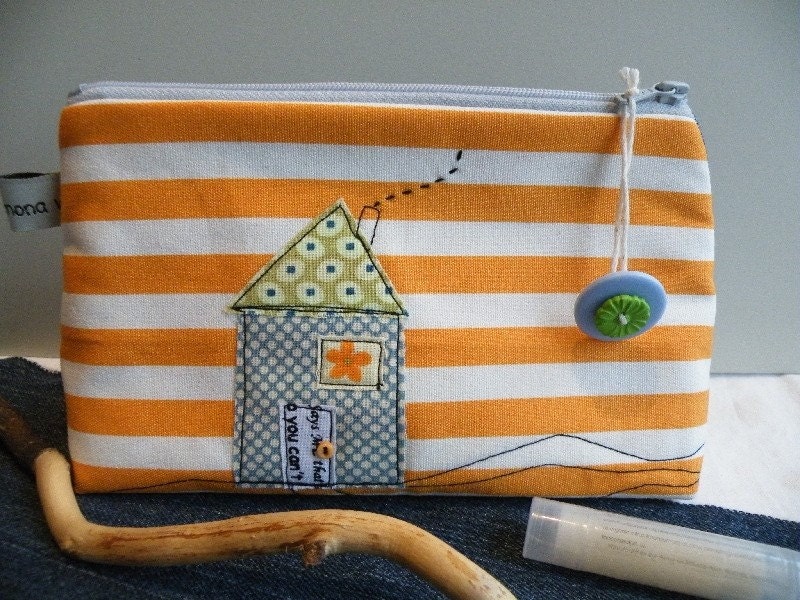 House on a Hill (makeup pouch)