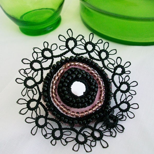 Beaded Brooch by CrimsonPetalCouture
