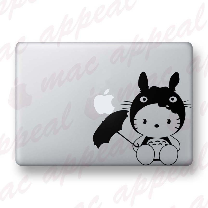Hello Kitty in Totoro Costume - Macbook Decal. From macappeal
