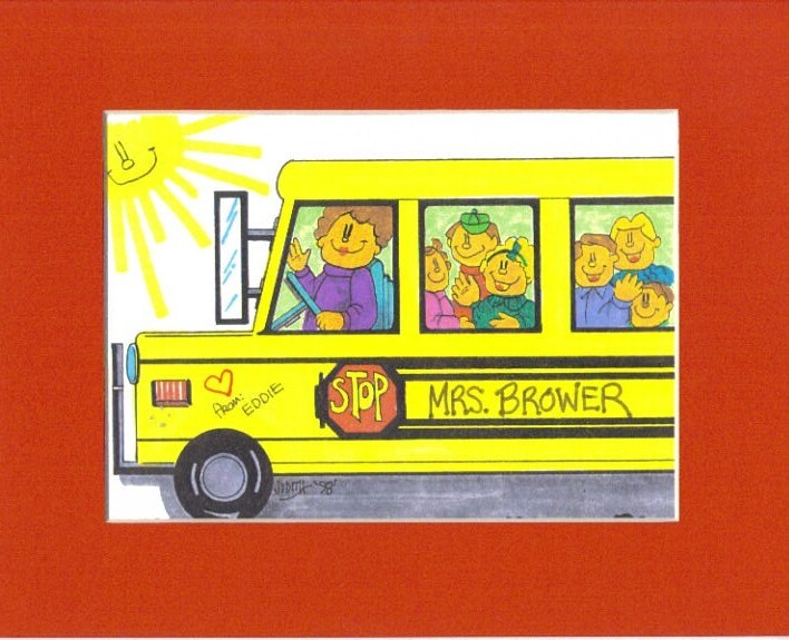 school bus cartoon. School Bus Driver Personalized