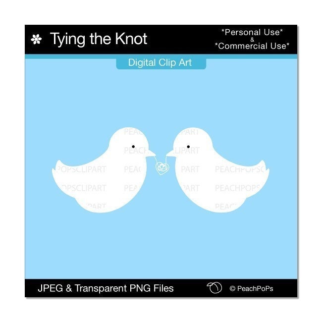 Tying The Knot. Tying the Knot Birds - White