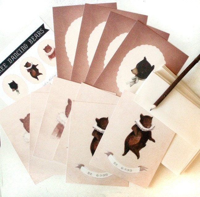 Dancing Bear Postcard Pack