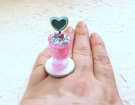 Cute Heart Sundae Ring