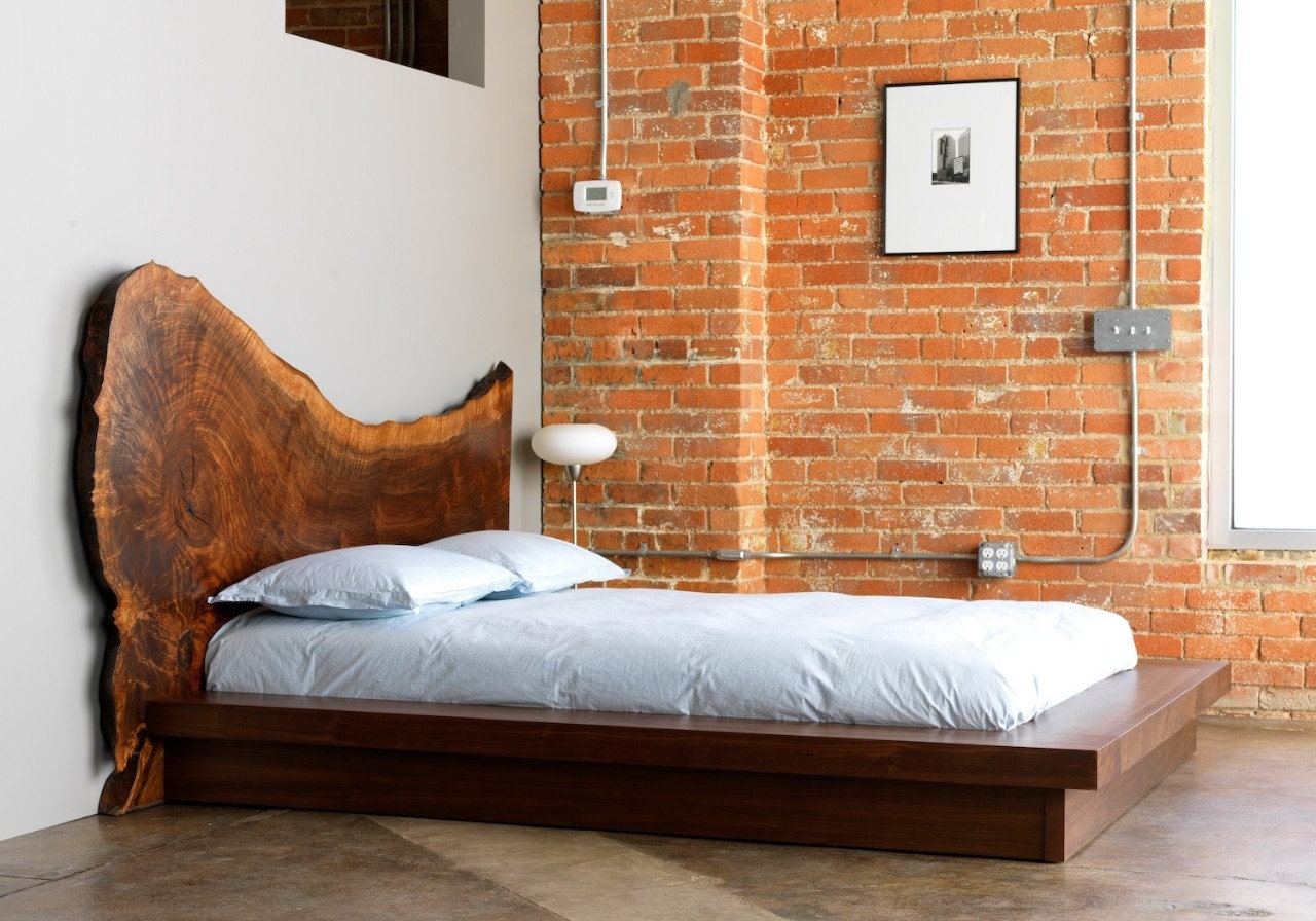 Reclaimed Wood Headboard Bed