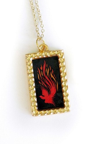 Custom Phoenix Flame Art Pendant
