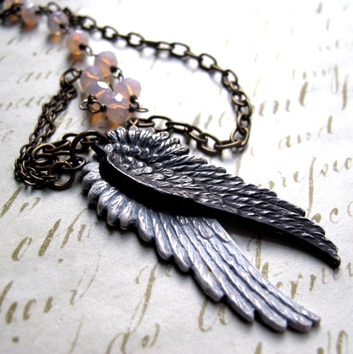 Black Swan Wings Necklace