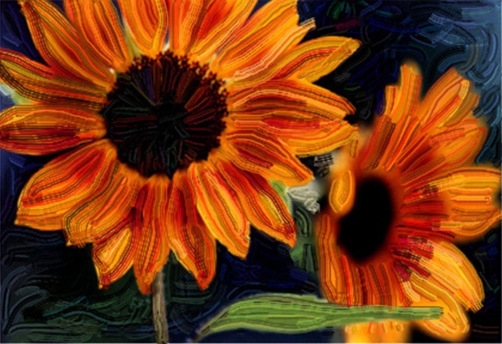 sunflower pictures to print. Van Gogh Sunflower Limited