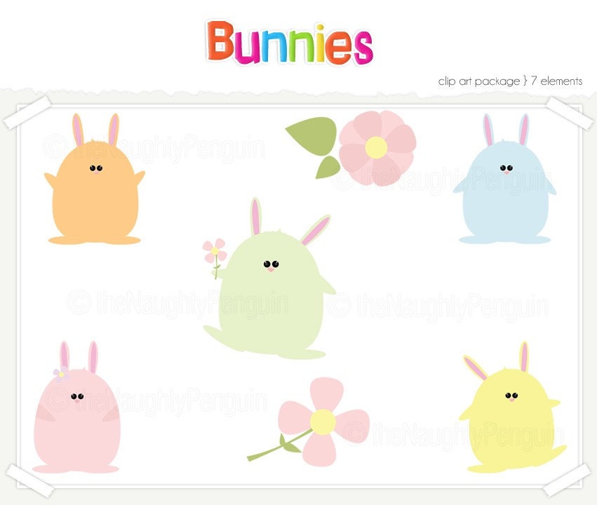 easter bunnies clip art free. Spring Easter Bunnies Clip Art