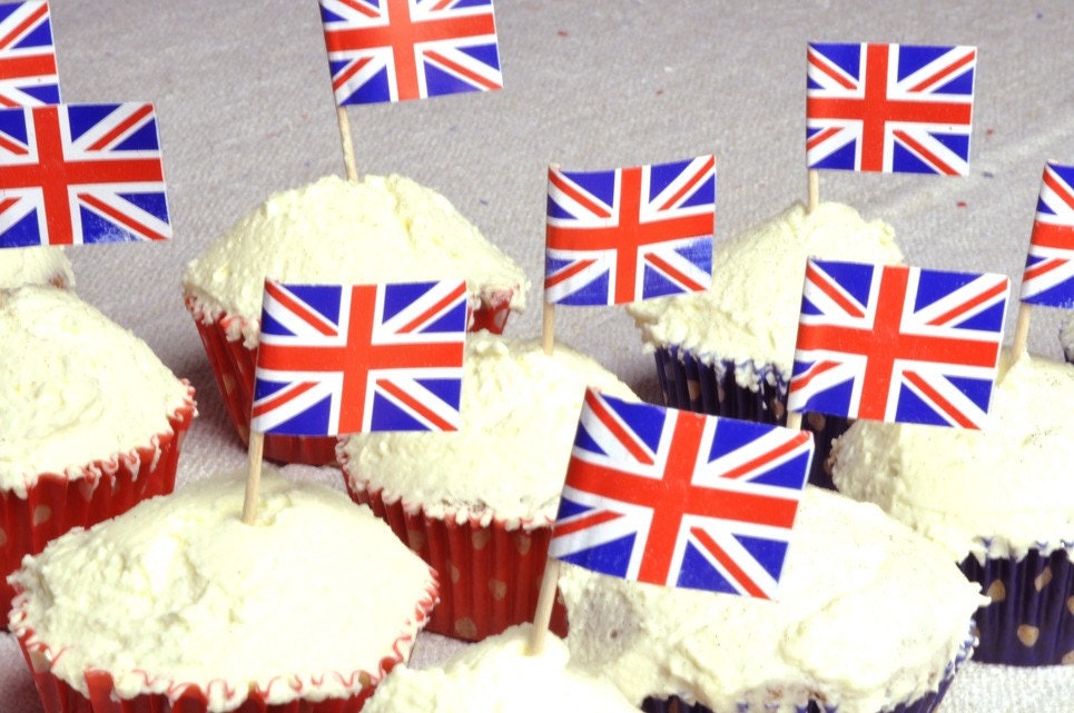 royal wedding cake toppers. Jack Flag Cup Cake Toppers