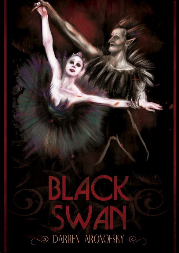 black swan poster art. Black Swan vintage style movie